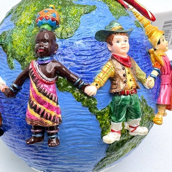 Christopher Radko United For Peace on Earth Ornament 2000 Globe Dove 5" Vintage - Picture 12 of 16